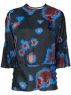 Theatre Products Abstract Print Blouse, Women's, Black, Cupro