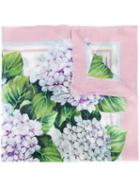 Floral Print Scarve - Kids - Viscose/cashmere - One Size, Pink/purple, Dolce & Gabbana Kids