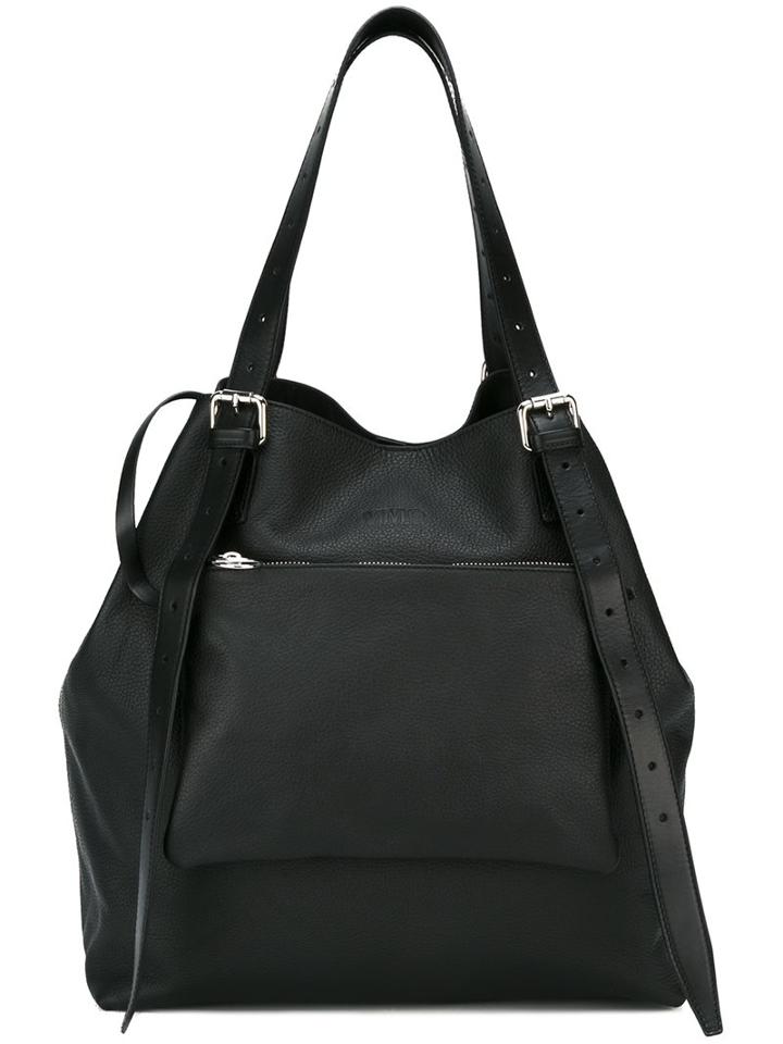 Mm6 Maison Margiela Buckle Detail Tote, Women's, Black