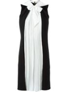 Rossella Jardini Bow Detail Pleated Dress, Women's, Size: 44, Black, Silk/triacetate/polyester