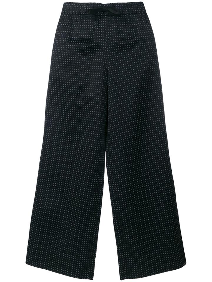 A.p.c. Polka Dot Wide Leg Trousers - Black