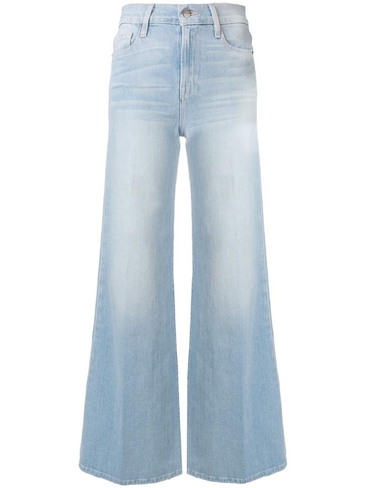 Frame Denim Stonewash Flared Jeans - Blue