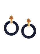 Lizzie Fortunato Jewels Hoop Round Earrings - Black