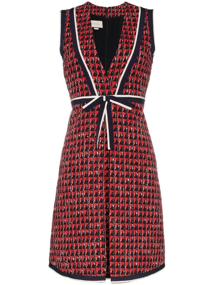 Gucci Geometric Tweed Dress - Black