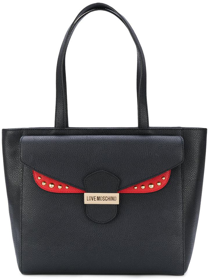 Love Moschino - Flap Tote Bag - Women - Leather - One Size, Black, Leather