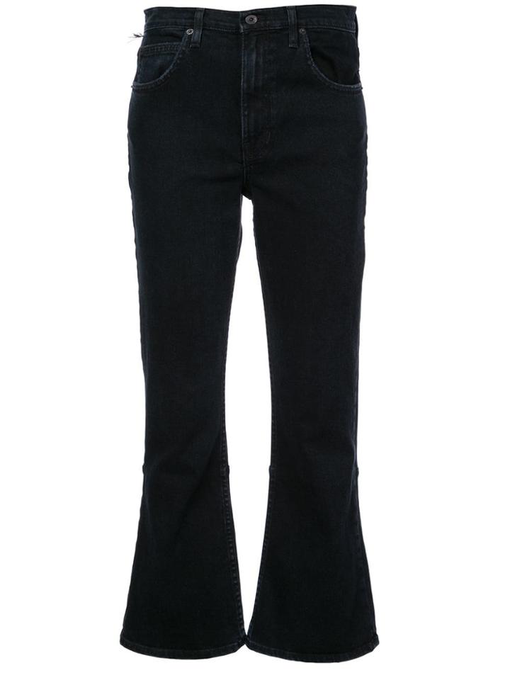Proenza Schouler Cropped Flare Jeans - Black