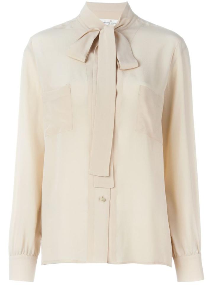 Golden Goose Deluxe Brand Pussy Bow Blouse, Women's, Size: M, Nude/neutrals, Silk