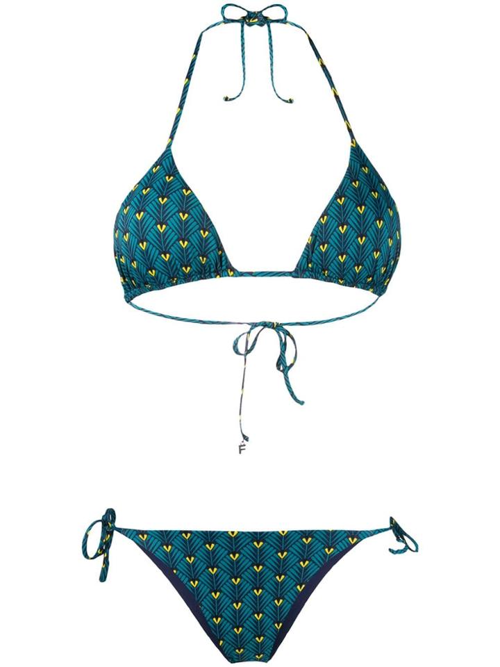 Fisico Geometric Print Bikini - Blue