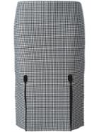Alexander Wang Houndstooth Pencil Skirt, Women's, Size: Medium, Black, Nylon/spandex/elastane/viscose