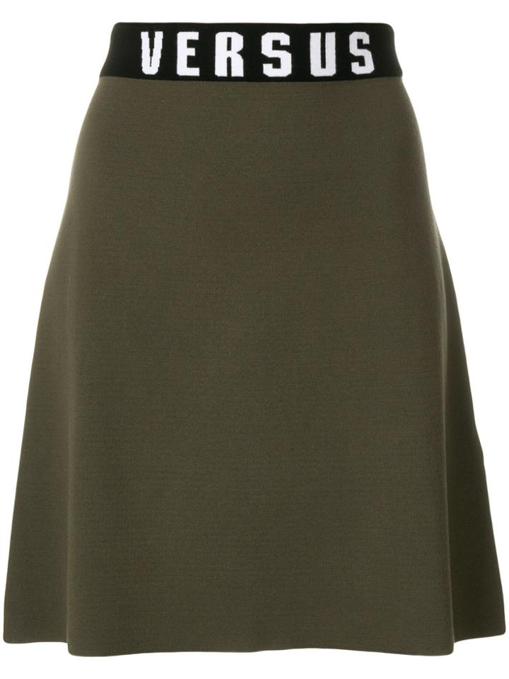 Versus High Waisted A-line Skirt - Green