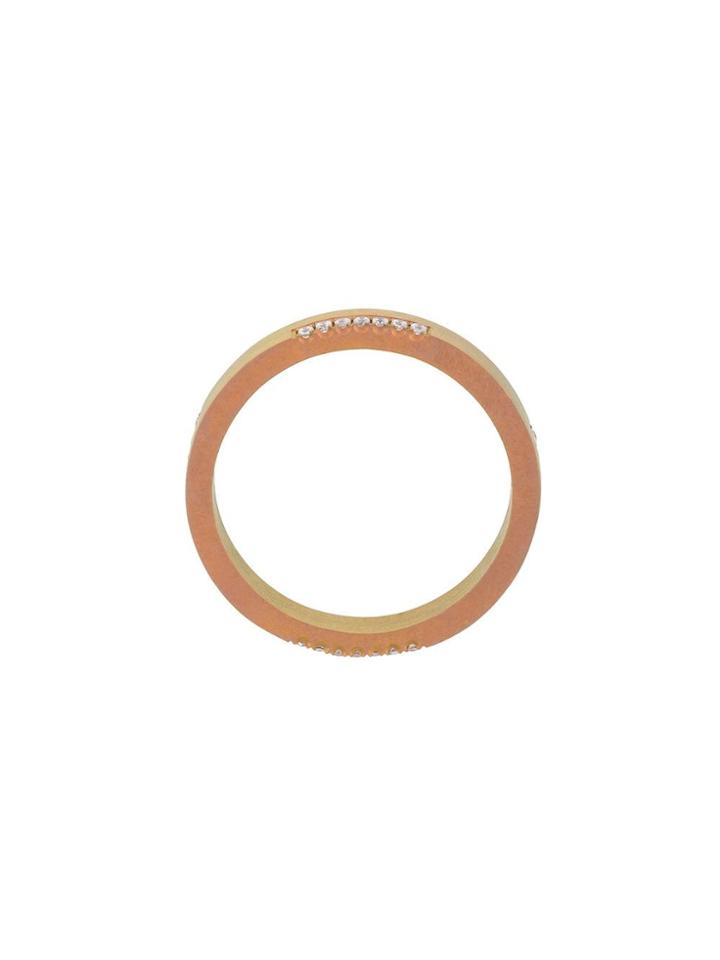 Eye M By Ileana Makri Thin Band Ring - Pink