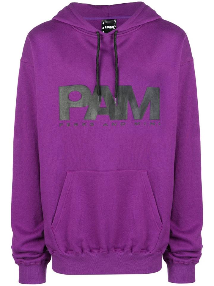 Pam Perks And Mini Logo Printed Hoodie - Pink & Purple