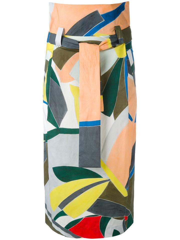 Erika Cavallini - Patterned Long Skirt - Women - Cotton - 42, Cotton