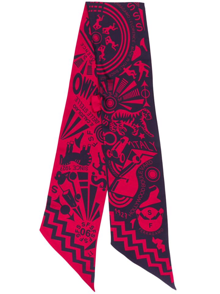 Salvatore Ferragamo Hollywood Boulevard Scarf - Blue
