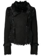 S.w.o.r.d 6.6.44 Shearling Biker Jacket - Black