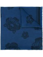 Kenzo Multi Tiger Scarf, Women's, Blue, Cotton/modal