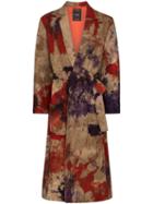 Canessa Tie-dye Belted Long Jacket - Multicoloured