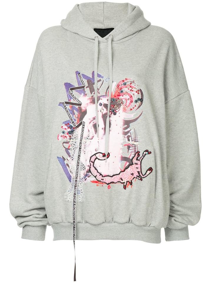 Tiger In The Rain Scorpion Hoodie - Grey