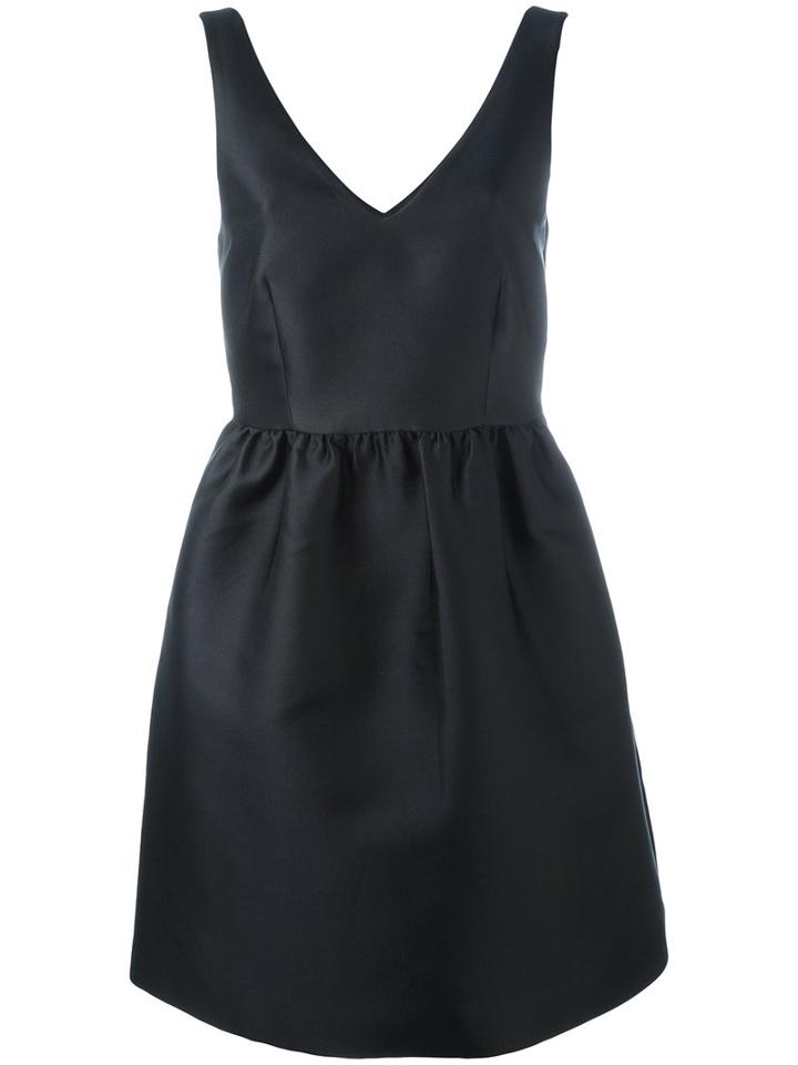 P.a.r.o.s.h. Sleeveless V-neck Dress, Women's, Size: Medium, Black, Polyester/silk/acetate/viscose