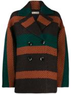 Ulla Johnson Striped Double-breasted Jacket - Green