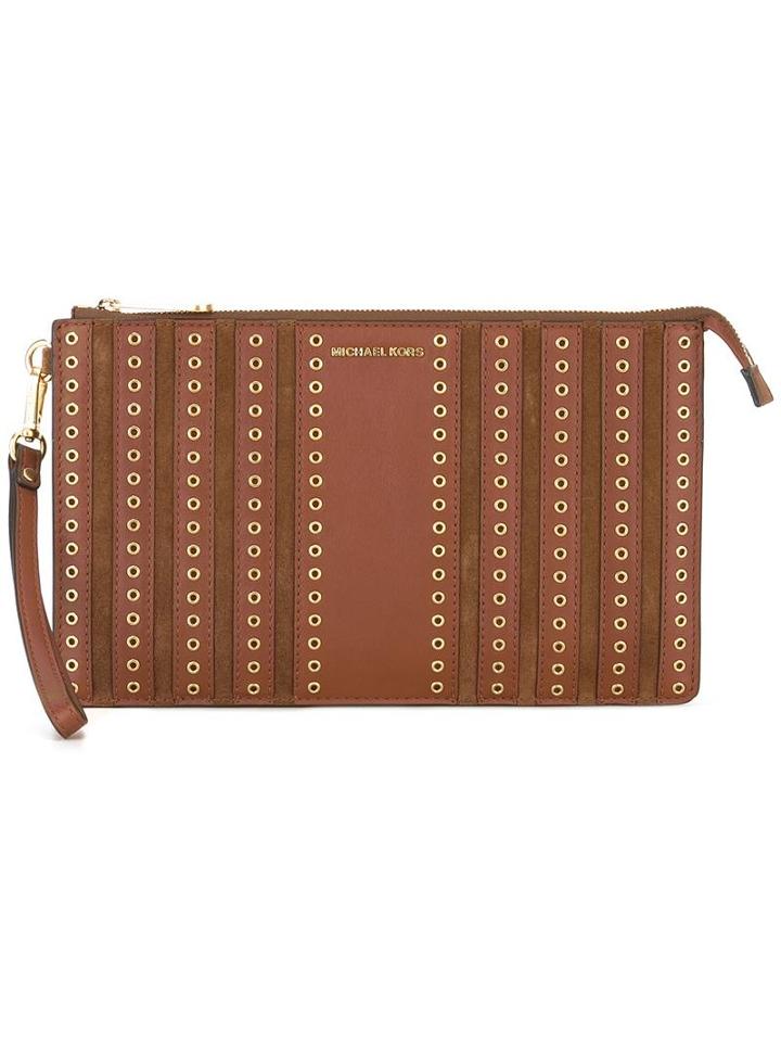 Michael Michael Kors 'brooklyn' Grommet Detail Pouch, Women's, Brown