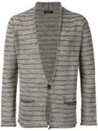 Roberto Collina - Striped Buttoned Cardigan - Men - Cotton/linen/flax/polyacrylic - 50, Grey, Cotton/linen/flax/polyacrylic