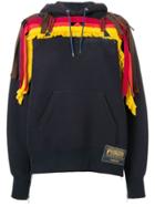 Sacai Fringe Detail Hoodie - Blue
