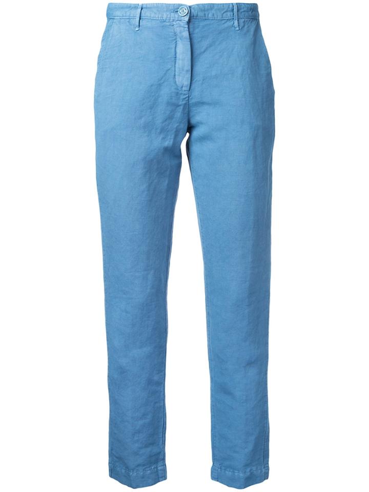 Massimo Alba Cropped Trousers - Blue