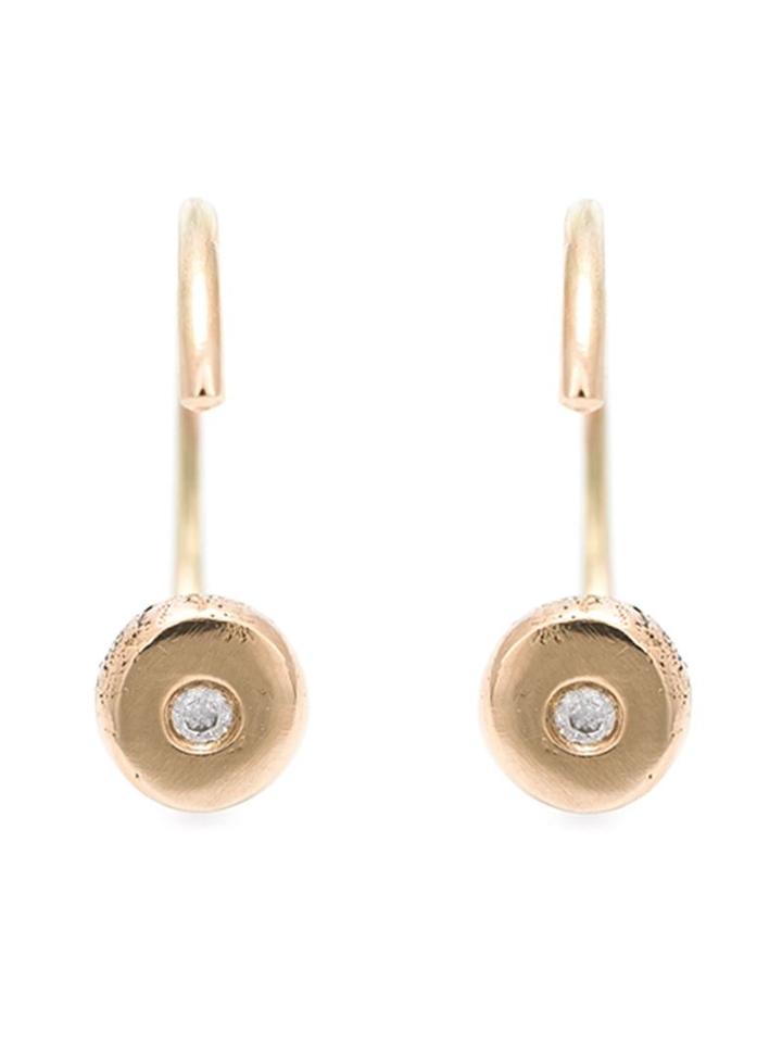 Melissa Joy Manning Flush Set Herkimer Diamond Hug Earrings