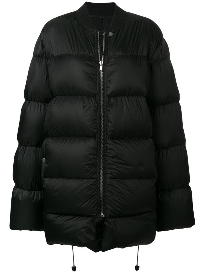 Rick Owens Flight Necked Duvet Jacket - Black