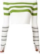 Mrz Off Shoulder Crop Top - White