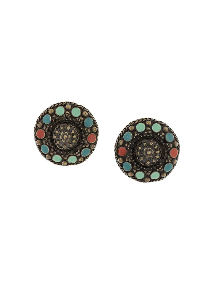 Jean Paul Gaultier Vintage Ethnic Clip-on Earrings - Multicolour