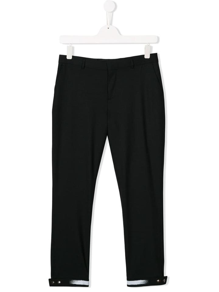 Neil Barrett Kids Snap-button Cuff Trousers - Black