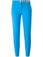 Versus Lion Buttons Trousers, Size: 40, Blue, Polyester/spandex/elastane/viscose/polyamide