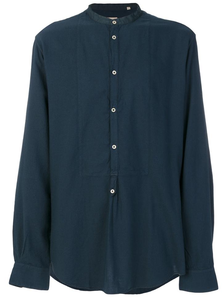 Massimo Alba Shirt With Mandarin Collar - Blue