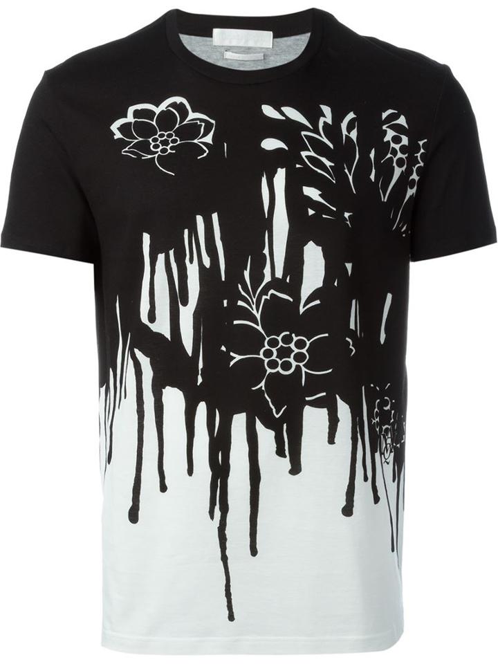 Alexander Mcqueen Paint Splatter Print T-shirt