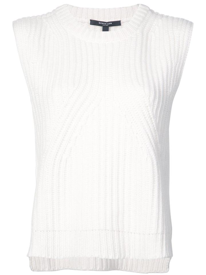 Derek Lam Sleeveless Cropped Shell - White