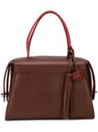 Tod's Snap Closure Tote Bag, Women's, Brown