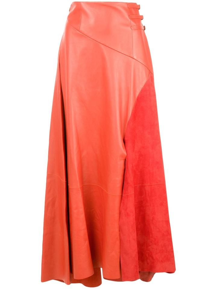 Alejandra Alonso Rojas Buckled Waist Skirt - Orange