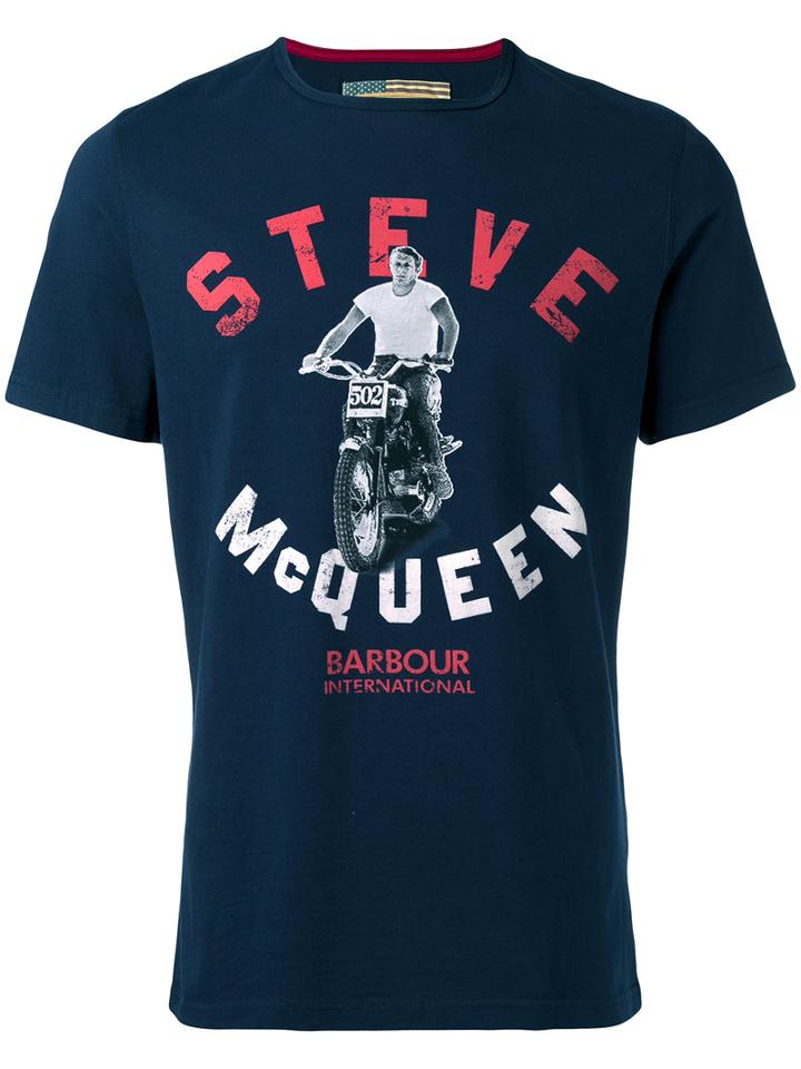 Barbour - Steve Mcqueen Motorbike T-shirt - Men - Cotton - L, Blue, Cotton
