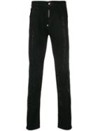 Philipp Plein Slim Embellished Jeans - Black