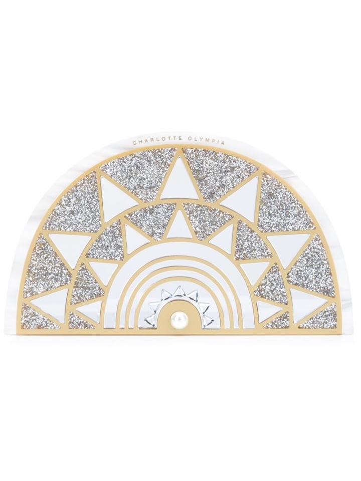 Charlotte Olympia Sun Ray Clutch, Women's, White
