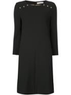 Chloé Decorative Button Dress, Women's, Size: 40, Black, Acetate/viscose/silk