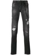 Emporio Armani Distressed Denim Jeans - Grey