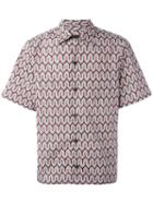 Prada Geometric Print Shortsleeved Shirt, Men's, Size: Small, Cotton
