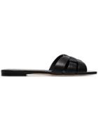 Saint Laurent Nu Pieds Woven Leather Sandals - Black