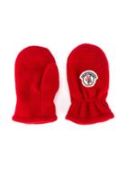 Moncler Kids Logo Mittens, Girl's, Red