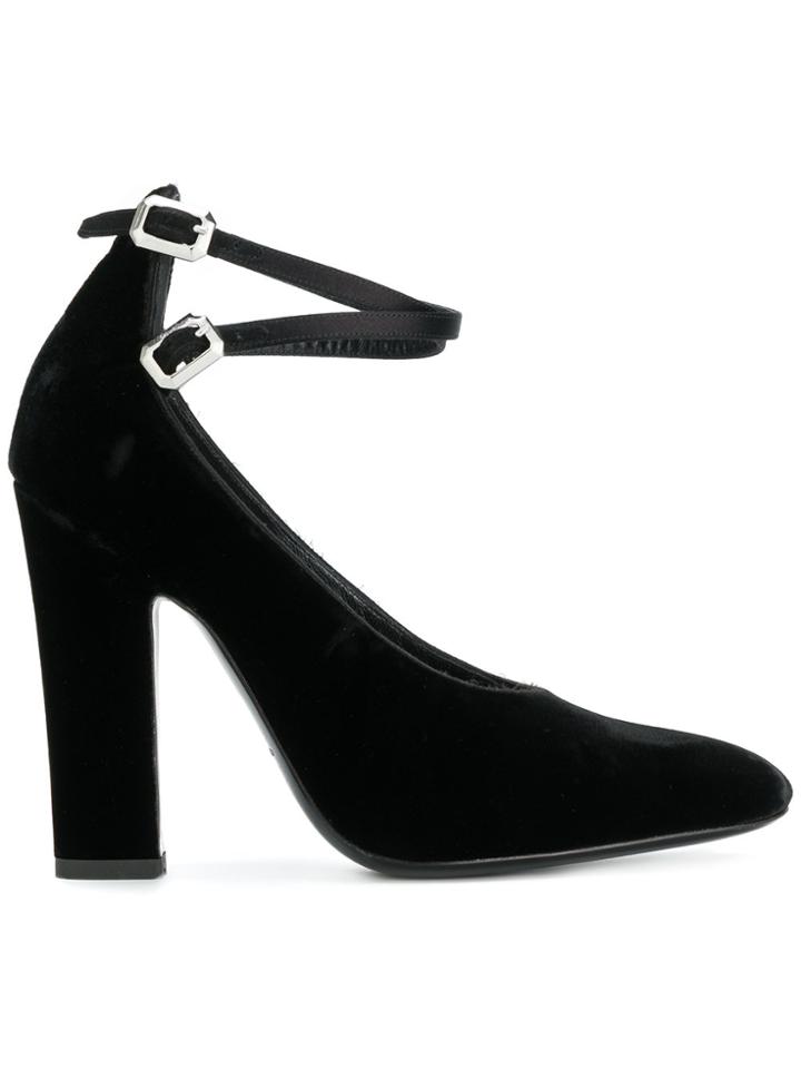 Deimille Ankle Strap Pumps - Black