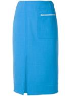 Kwaidan Editions Front Slit Skirt - Blue