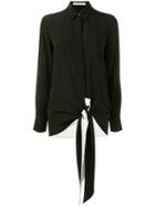 Givenchy Waist-tie Silk Shirt, Women's, Size: 40, Black, Silk